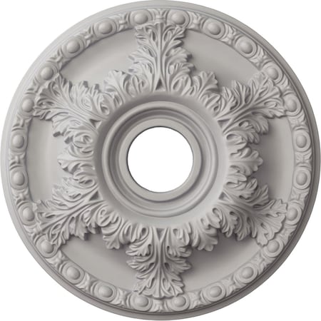 Ekena Millwork Granada Ceiling Medallion (Fits Canopies up to 6 5/8"), 18"OD x 3 1/2"ID x 2 1/2"P, Ultra Pure White CM18GAUWF